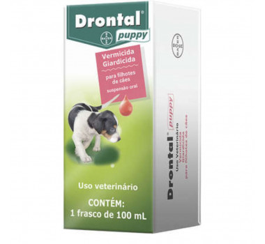 Vermífugo Drontal Suspensão Oral para Cães Filhotes - 100ml