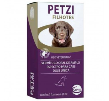 Vermífugo Suspensão Petzi Plus Ceva para Cães  Filhotes- 20ml