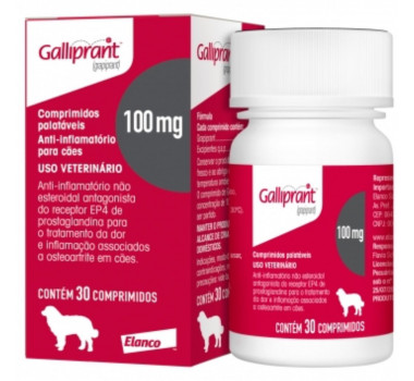 Anti-inflamatório Galliprant Elanco para Cães 100mg- 30 comprimidos