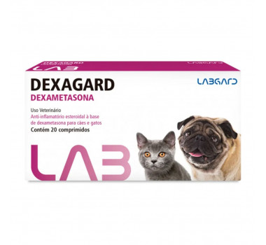 Anti-inflamatório Dexagard Labgard 0,5mg para cães e Gatos - 20 comprimidos