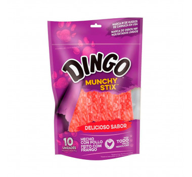 Osso Dingo Munchy Stix para Cães - 10 unidades