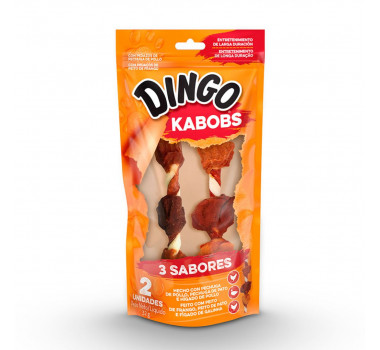 Petisco Dingo Kabobs 3 Sabores para Cães - 2 unidades