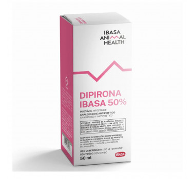 Analgésico Dipirona 50% Injetável Ibasa para Cães e Gatos - 50ml 