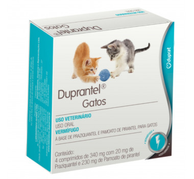 Vermífugo Duprantel Duprat para Gatos - 2 comprimidos