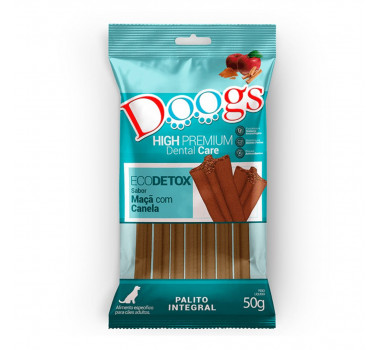 Snack Flexível Dental Care Ecodetox Maça com Canela Doogs para Cães Adultos - 50g