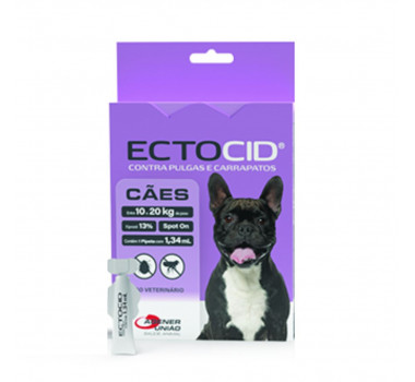 Antipulgas e Carrapatos Ectocid Agener União para Cães 10 a 20kg