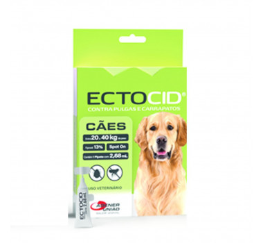 Antipulgas e Carrapatos Ectocid Agener União para Cães 20 a 40kg