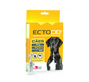 Antipulgas e Carrapatos Ectocid Agener União para Cães Acima de 40kg