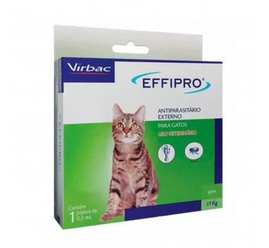 Antipulgas e Carrapatos Effipro Virbac para Gatos -  1 Pipeta