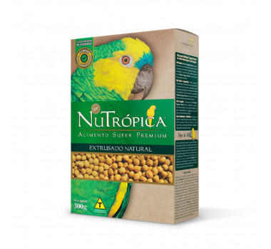 Alimento Super Premium Nutrópica Extrusado Natural para Papagaios - 300g