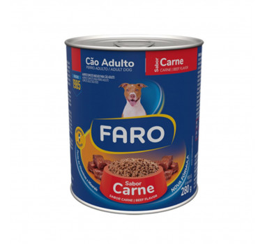 Ração Úmida Lata Faro Patê Carne para Cães Adultos - 280g