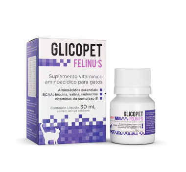Suplemento Vitamínico Glicopet Felinu's Avert para Gatos - 30ml 