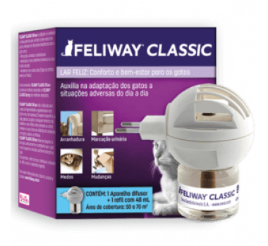 Difusor e Refil Feliway Classic Ceva para Gatos - 48ml
