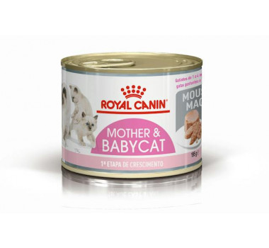 Ração Úmida Lata Royal Canin Mother & Babycat para Gatos Filhotes e gatas em Lactação /Gestação - 195g