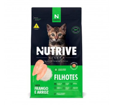 Ração Seca Nutrive Select para Gatos Filhotes Sabor Frango e Arroz - 2,5kg