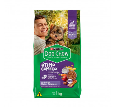 Ração Seca Dog Chow para Cães Filhotes Raças Pequenas - 1kg