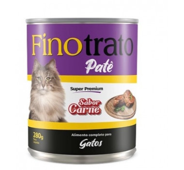 Ração Úmida Lata Finotrato Patê Carne para Gatos Adultos - 280g