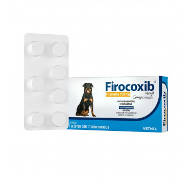 Analgésico e Anti-Inflamatório Firocoxib 150mg Vetnil para Cães - 7 comprimidos