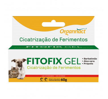 Cicatrizante Fitofix Gel Organnact para Cães e Gatos - 60g