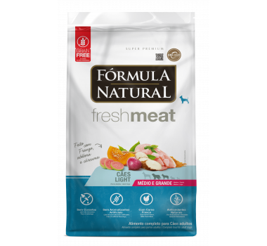 Ração Seca Fórmula Natural Fresh Meat Light para Cães Adultos Porte Médio e Grande - 2,5Kg