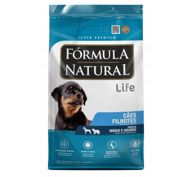 Ração Seca Fórmula Natural Life para Cães Filhotes Porte Médio e Grande- 15kg