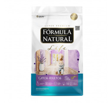 Ração Seca Fórmula Natural Life Frango e Salmão para Gatos Adultos - 7kg