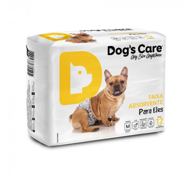 Fralda Higiênica Dog's Care para Cães Macho M - 12 unidades 