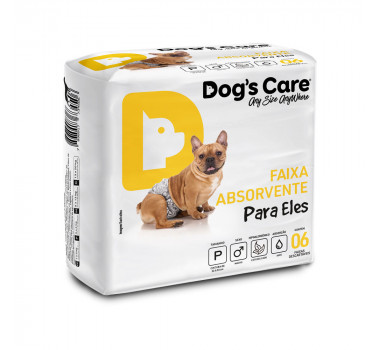 Fralda Higiênica Dog's Care para Cães Macho P - 6 unidades