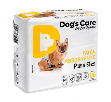 Fralda Higiênica Dog's Care para Cães Macho - 6 unidades