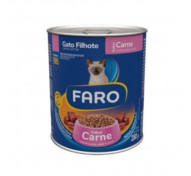 Ração Úmida Lata Faro Patê Carne para Gatos Filhotes - 280g