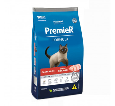 Ração Seca Premier Fórmula Frango para Gatos Castrados - 1,5kg