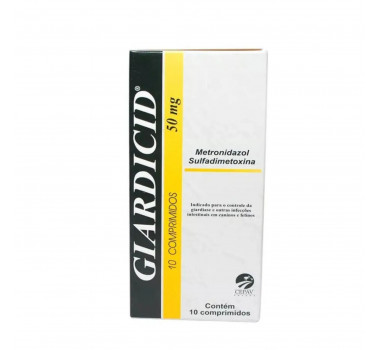 Antibiótico Giardicid 50mg Cepav para Cães e Gatos - 10 comprimidos