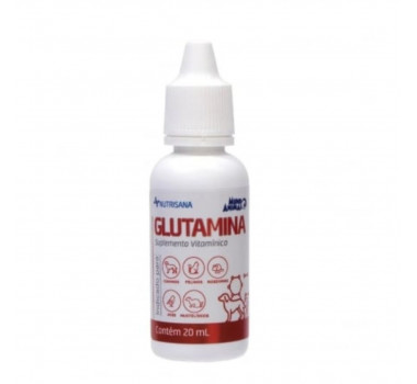 Suplemento Vitamínico Nutrisana Glutamina Mundo Animal para Cães e Gatos - 20ml