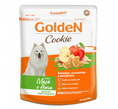 Biscoito Cookie Golden Maçã e Aveia para Cães Adultos Porte Pequeno - 350g