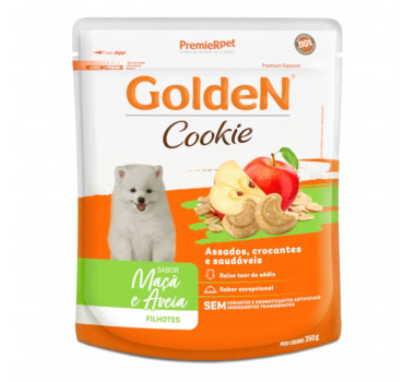 Biscoito Cookie Golden Maçã e Aveia para Cães Filhotes - 350g