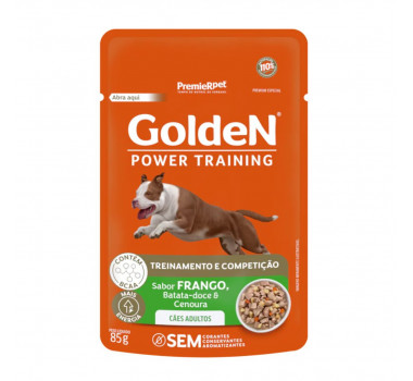 Ração Úmida Sachê Golden Gourmet Power Training Frango para Cães Adultos - 85g