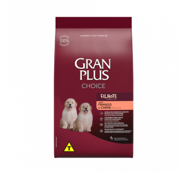 Ração Seca Gran Plus Choice Frango e Carne para Cães Filhotes - 10,1kg