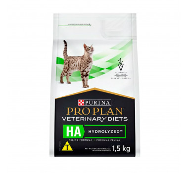 Ração Seca Pro Plan Veterinary Diets HA Hipoalêrgica Hidrolisada para Gatos - 1,5kg