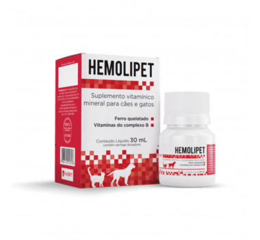 Suplemento Vitamínico Hemolipet Avert para Cães e Gatos - 30ml 