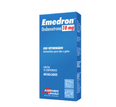 Antiemético Emedron 10mg Agener União para Cães e Gatos - 10 comprimidos 