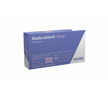 Gastroblock Omeprazol 10mg Biovet para Cães e Gatos - 10 comprimidos