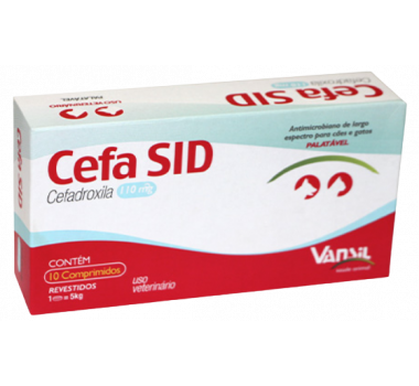 Antimicrobiano Cefa Sid 110mg Vansil 10 comprimidos