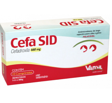 Antimicrobiano Cefa Sid 660mg Vansil 10 comprimidos