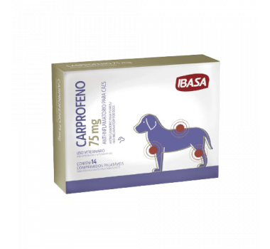 Anti-Inflamatório Carprofeno 74mg Ibasa para Cães - 14 comprimidos