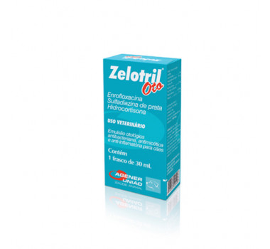 Emulsão Otológica Zelotril Oto Agener União para Cães - 30ml