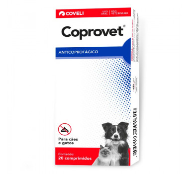Anticoprofágico Coprovet Coveli para Cães e Gatos - 20 comprimidos