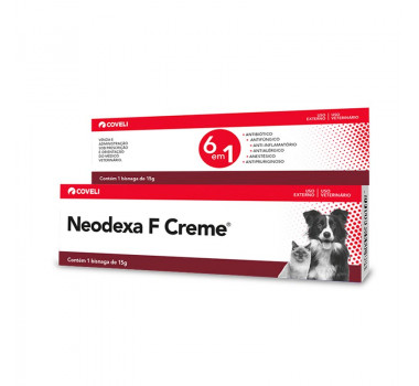 Antibiótico Neodexa F Creme Coveli para Cães e Gatos - 15g