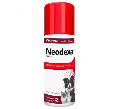 Antibiótico Neodexa Spray Coveli para Cães e Gatos - 74g