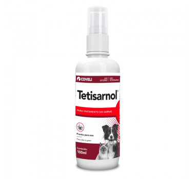 Spray Sarnicida Tetisarnol Coveli para Cães e Gatos - 100ml