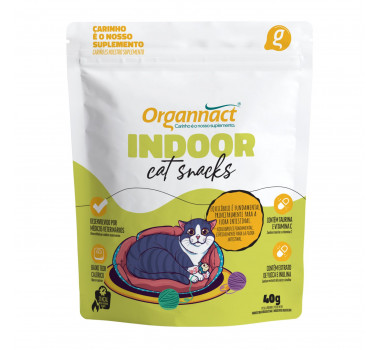 Snacks Indoor Cat Organnact para Gatos - 40g